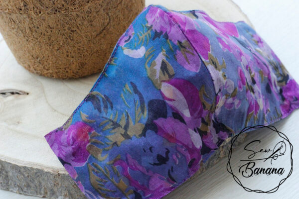 purple flower mask
