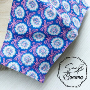 blue pink mask