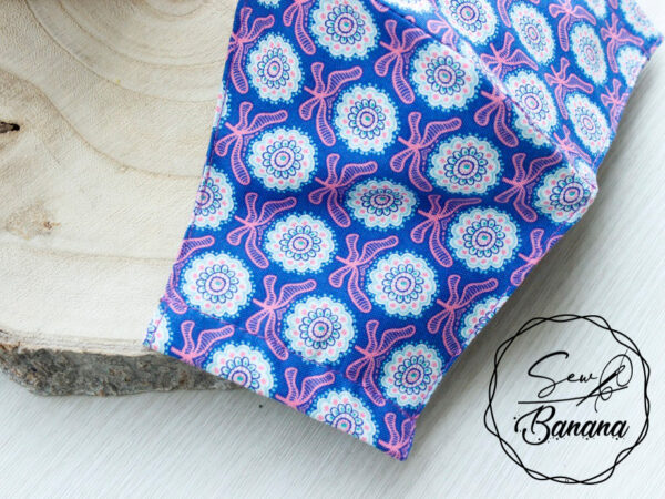 blue pink mask