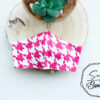 pink checkered mask
