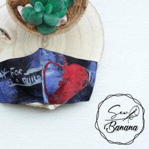 blue love mask