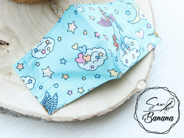 blue unicorn mask
