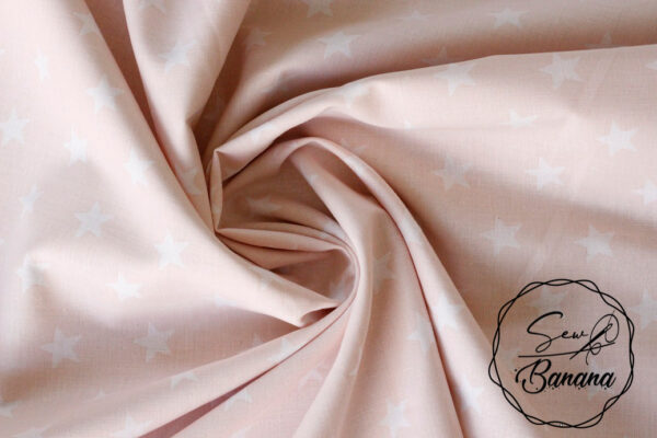 stars fabric pink