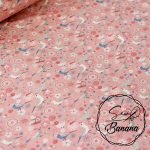 vintage birds pink
