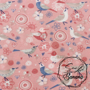 vintage birds pink