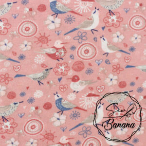 vintage birds pink