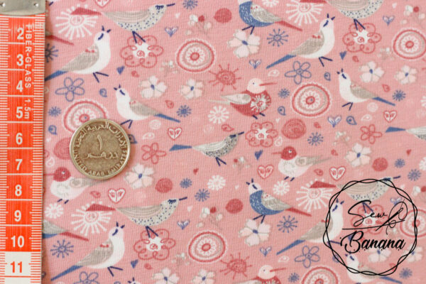 vintage birds pink