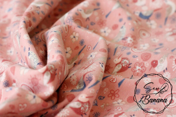 vintage birds pink