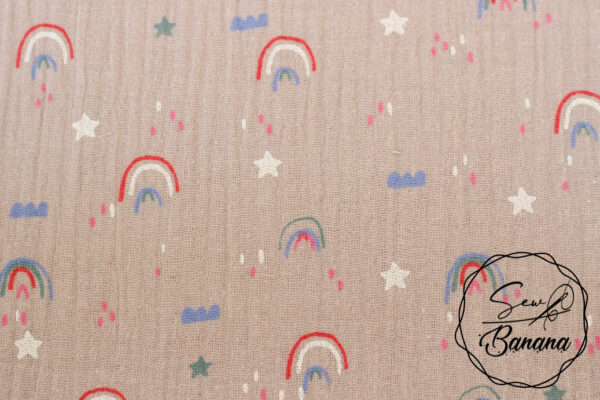 Rainbow love muslin