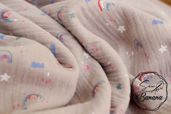 Rainbow love muslin