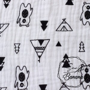 tipi and bear muslin