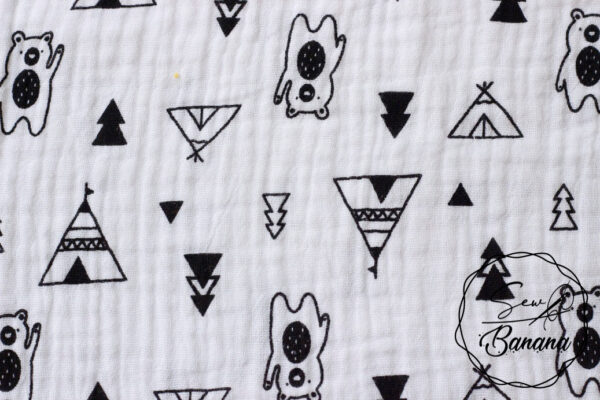 tipi and bear muslin