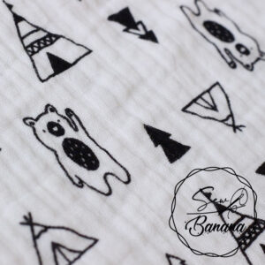 tipi and bear muslin