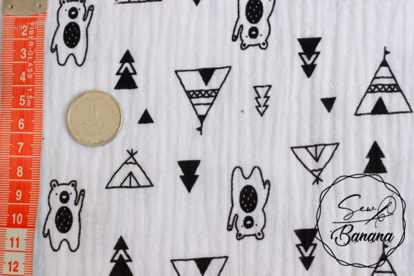 tipi and bear muslin