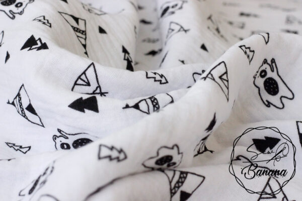 tipi and bear muslin