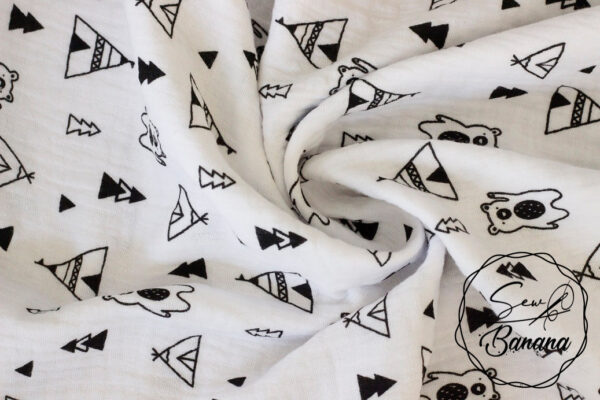 tipi and bear muslin