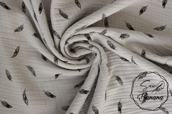 dreamy feathers muslin