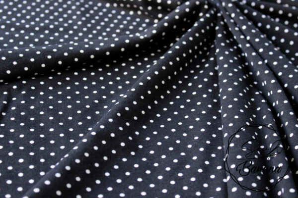 black dots viscose jersey