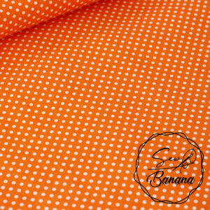 dots orange poplin