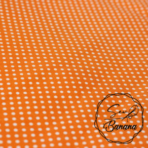 dots orange poplin