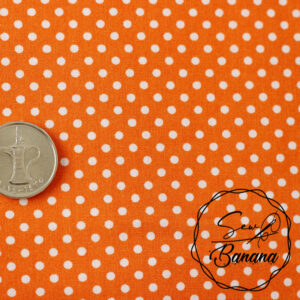 dots orange poplin