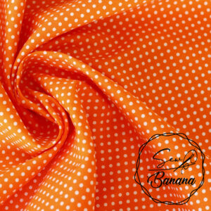 dots orange poplin