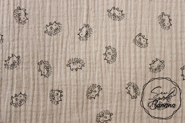 hedgehog mushroom muslin