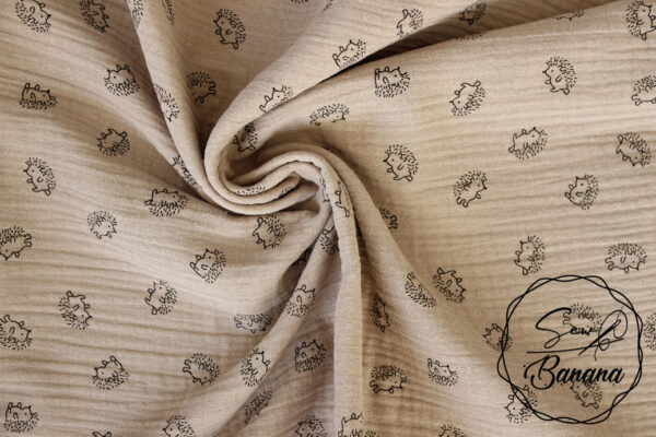 hedgehog mushroom muslin