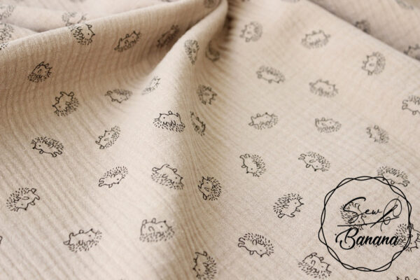 hedgehog mushroom muslin