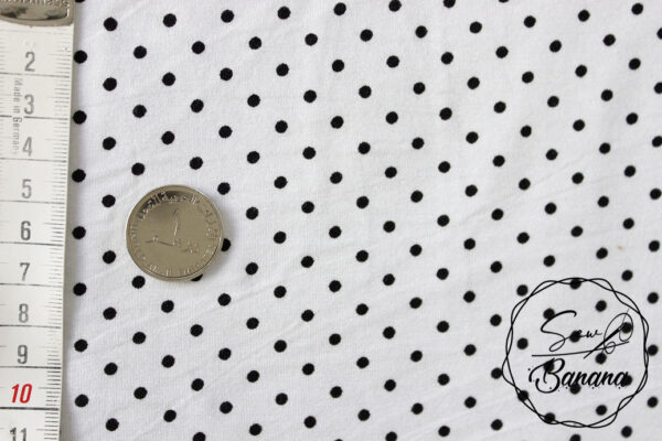 white dots viscose jersey