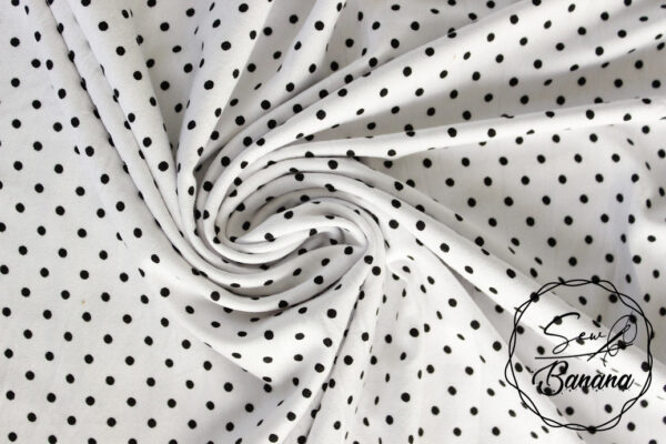 white dots viscose jersey
