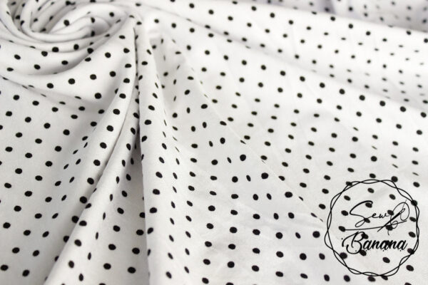white dots viscose jersey