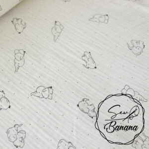 little baby elephant muslin