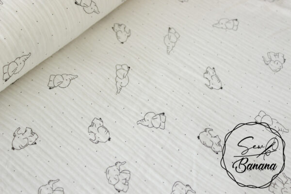 little baby elephant muslin