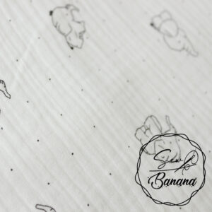 little baby elephant muslin