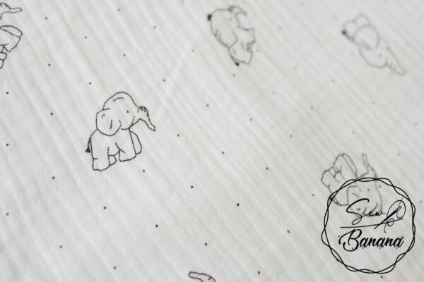 little baby elephant muslin