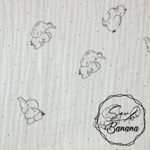 little baby elephant muslin