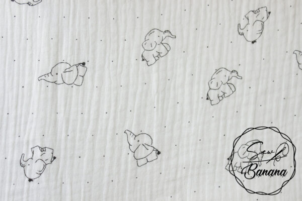 little baby elephant muslin