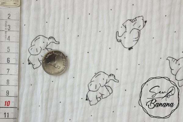 little baby elephant muslin