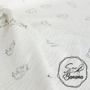 little baby elephant muslin