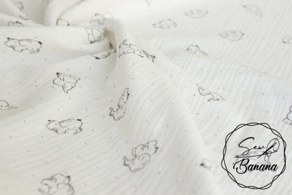 little baby elephant muslin