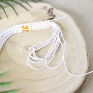1,5 mm elastic round white