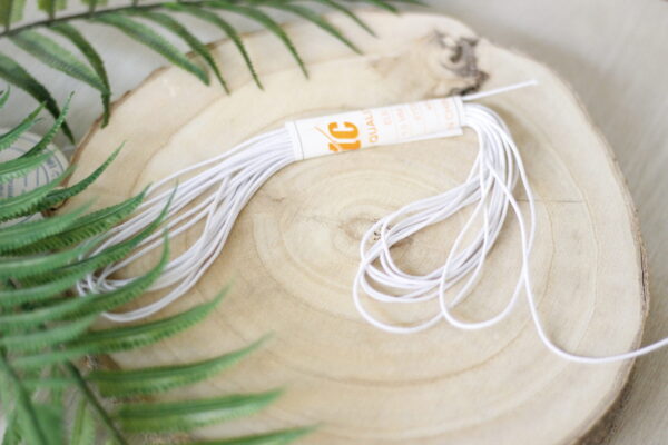1,5 mm elastic round white