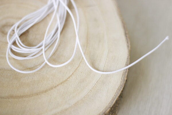 1,5 mm elastic round white