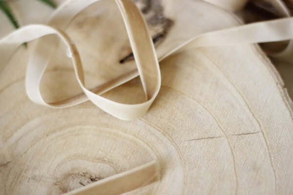 Tiger's Eye velvet ribbon 1cm