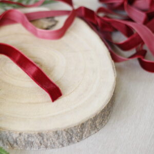 Biking Red 1cm velvet ribbon