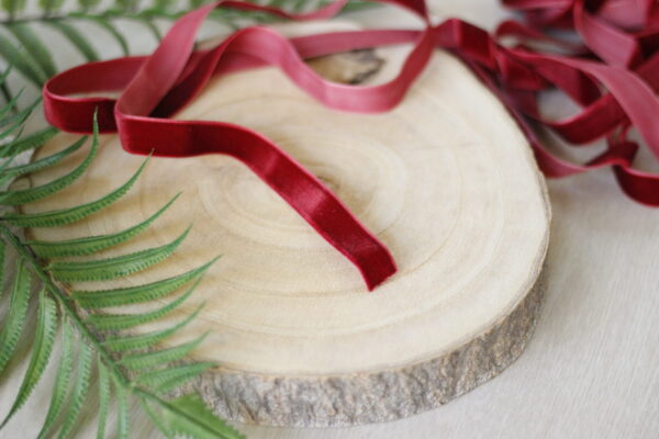 Biking Red 1cm velvet ribbon
