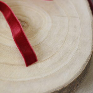Biking Red 1cm velvet ribbon