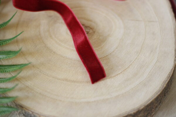 Biking Red 1cm velvet ribbon