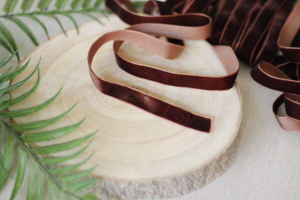 velvet ribbon rum raisin 1,7 cm